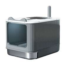 Enclosed Small Cat Litter Box, Anti-Spill, Odor Eliminating, Top Entry All-In-One Cat Litter Box