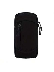 Waterproof Sports Armband Phone Holder, Suitable For Running, Hiking And Fitness Adjustable Wristband, Lightweight Design, Fits Phones Up To 17.78 Cm, Available In Black, Pink, White And Blue - 黑色 - 查看 2
