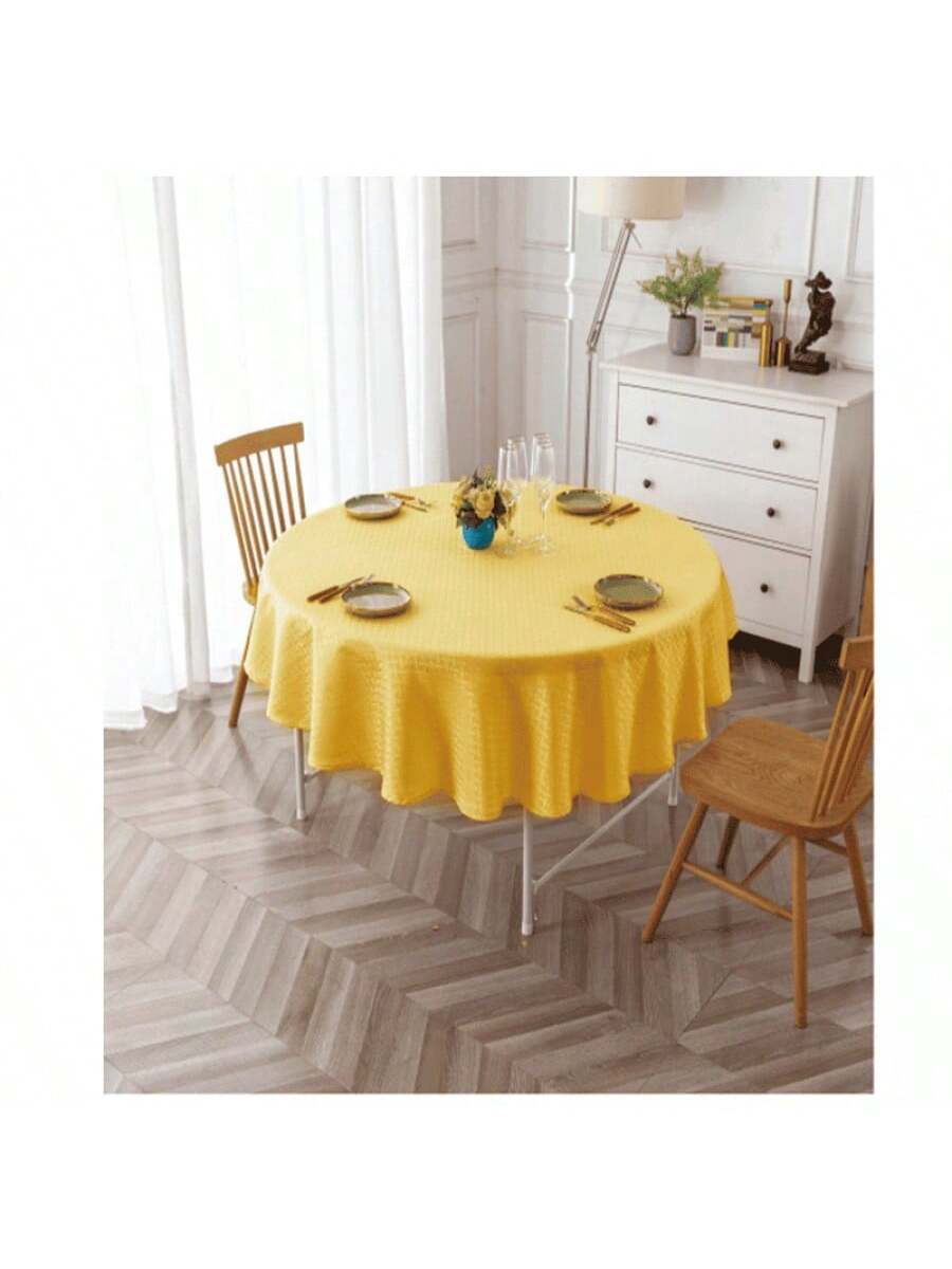 mantel circular de color amarillo de alta durabilidad de 180cm*180cm