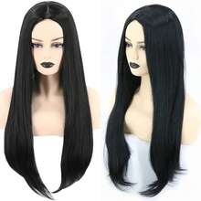 1pc Black Braided Wig, With Curly Wavy Texture - Long Braided Headpiece Suitable For Halloween, Christmas Costume Parties And Themed Events - Unisex Full Head Coverage Natural Looking Dreadlocks (No Maintenance) - Multi Color Random - View 1