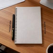 A5 Transparent Soft Leather Loose-Leaf Notebook - Waterproof Design, Minimalist For Office, Study, Diary, Note-Taking, School Supplies, Durable Cover, Student Notebook - Rectangle - View 2