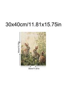 Tranh in hình Thỏ trong rừng, tranh nghệ thuật treo tường chủ đề thỏ cổ điển, trang trí nhà kiểu nông thôn cho lễ Phục sinh và mùa xuân, tranh in hình thỏ mùa xuân dịu nhẹ, tranh treo tường lễ Phục sinh, quà tặng lễ hội, trang trí phòng ngủ, trang trí phòng khách, trang trí văn phòng, trang trí nhà bếp, tranh nghệ thuật treo tường, trang trí nhà cửa, trang trí phòng, tranh canvas treo tường, áp phích, tranh treo tường có khung, khung tùy chọn - Nhiều màu - Xem 22
