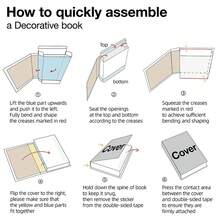 3本/4本可折叠装饰假书，简约装饰书摆件，适用于模型房装饰 - 彩色 - 查看 7