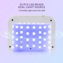 UV LED美甲灯，专业美甲烘干灯，快速固化灯，钻石自动感应器，4档定时设置，凝胶指甲油烘干灯，适用于美甲沙龙和家庭使用 - 白色 - 查看 7