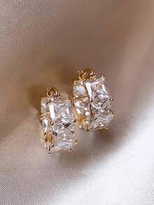 Elegant 3D Dangling Earrings | Luxury Jewelry, Resin Mosaic, Gold | Ideal Choice For Weddings, Parties, And Formal Occasions | Easy To Clean | Perfect Gift For Birthdays, Anniversaries, Special Events, Valentine's Day