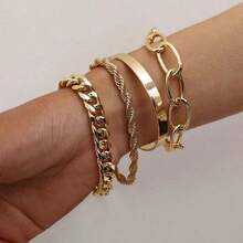 Set Of Metal Bracelets, Women's Bracelets, Niche Design, New Simple European And American Styles. - 彩色 - 查看 7