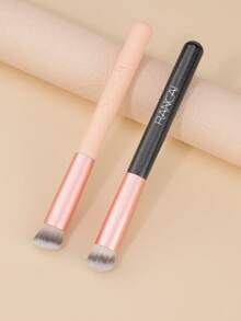 RANCAI 1/2/5 فرشاة تمويه مائلة، فرشاة أساس، أدوات مكياج قاعدة شفافة، فرشاة مكياج ناعمة الشعر، غير ماصة لكريم BB والبودرة والأساس - متعدد الألوان - مشاهدة 9