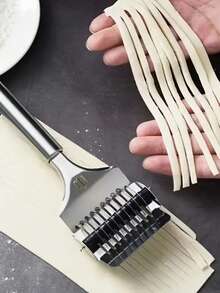 Stainless Steel Pasta Maker, Multi-Functional Manual Pasta Cutter, Kitchen Pasta Roller, Rolling Pin, Halal Food, Essential Kitchen Tool, Food- Cutting Utensil, Suitable For Home, Hotel, Restaurant, Valentine's Day And Christmas