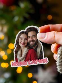 1pc Customized Photo Sticker, Personalized Christmas Themed Picture Sticker, Custom Portrait Sticker, Custom Water Bottle Sticker, Personalized Photo Sticker, Laptop Sticker, Commemorative Sticker, Water Bottle Sticker, Window Decal, Best Christmas Gift, Anniversary Gift, Valentine's Day Gift, Birthday Gift, Wedding Gift, Mother's Day Gift, Gift For Best Friend, Gift For Mom, Gift For Her/Girlfriend - Style 8 - View 5