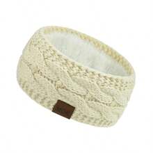 1 Peça Faixa de Cabeça de Malha de Veludo de Inverno - Quente, Elástica e Elegante Gorro Feminino, Adequado para Esportes e Uso Casual - Multicolorido - Visão 8