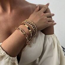 Set Of Metal Bracelets, Women's Bracelets, Niche Design, New Simple European And American Styles. - CG0383 - Xem 1