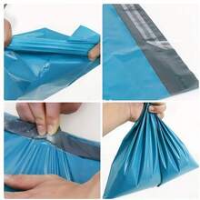 40 piezas de bolsas de envío de plástico opaco de 11*16.53 pulgadas con cinta adhesiva y cinta adhesiva resistente, 20 blancas y 20 azules, adecuadas para empaquetar regalos de vuelta a la escuela/bolsas de envío, embalaje de correo de oficina - 40 unidades - Ver 7