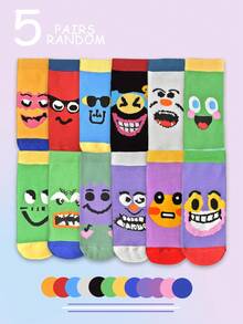 1 Pair Women's Patterned Comfortable Soft Mid-Calf Socks, Fashionable Versatile Daily Wear - Multicolor - View 2