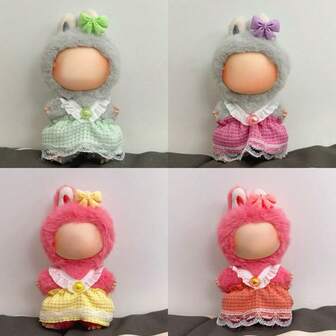 1 Set Mini Vestido de Princesa Lindo, Incluye Vestido, Tocado y Zapatos, Apto para Muñecas de 4ta Generación, Ropa Decorativa para Muñecas o Conjunto de Reemplazo Adorable (Muñeca No Incluida)