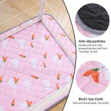 1pc/2pcs Hamster Mat, Machine Washable Hamster Pad With Variety Of Cute Printed Patterns, Waterproof & Absorbent Urine Pad, Rabbit Cage Mat, Dirt-Resistant Mat, Suitable For Small Animals Like Hamsters, Rabbits, Hedgehogs - 47" X 23" - Multicolor - View 11
