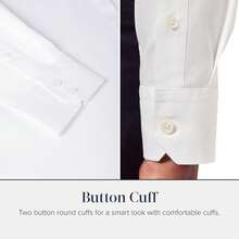 Men's Dress Shirt Slim Fit Classic-Fit Dress Shirts Long Sleeve Button Down Casual Work Office Blouse Top  ﻿ - 黑色 - 查看 5