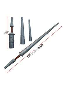 1件维京英雄角色扮演道具，十字军骑士唐吉诃德长矛道具，死神镰刀道具，可拆卸空心道具，适用于舞台表演、角色扮演、电影拍摄，实现英雄梦想场景 - 彩色 - 查看 2