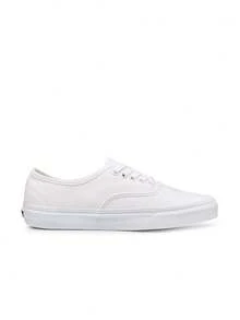 Vans 正品男女通用运动鞋 经典低帮帆布纯色系带耐穿舒适百搭 适合上学、滑板、步行 白色 VN000EE3W001 - 白色 - 查看 3