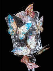 20pcs/Pack 3D Holographic Butterfly Stickers For Scrapbooking, DIY Decoration - Multicolor - View 6