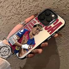 Funda para iPhone 16, 15, 14, 13, 12, 11 Pro Max, X, XR, XS Max, 8, 7 Plus - Estrella del Fútbol Y-Yamal 19 con Cubierta Trasera Mate Antigolpes, Funda Antigolpes,Funda para Smartphone,Funda de Teléfono Elegante,Diseño Elegante,Material Duradero,Estuche de alta calidad,Accesorio Móvil,Funda Protectora,Amantes de los Gadgets,Entusiastas del Deporte funda de fútbol para iPhone con estrella Y Yamal 19, phone case deportiva mate anticaídas, ideal como regalo de navidad y Christmas para fanáticos del fútbol, niños, adolescentes y adultos, carcasa elegante para ver partidos, entrenar, ir a la escuela y usar a diario, accesorio perfecto para días de partido y temporada festiva - Color 1 - Ver 6