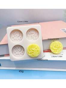 1 pieza Molde de silicona con forma de luna con texto árabe/de Oriente Medio