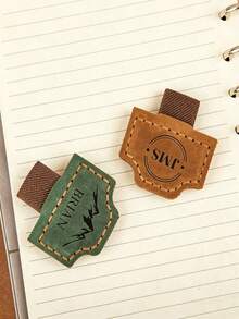 Personalized Engraved Book Clip With Name Or Logo, Custom Leather Magnetic Bookmark With Pen Clip, Teacher Gift, Office Use, Reader Gift, Handmade Reader Gift - Multicolor - View 8