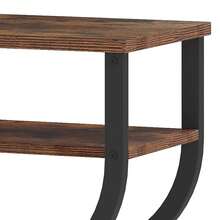 BALCONERA 140cm Industrial TV Stand Cabinet With LED Lights – Rustic Brown, Metal Frame, Storage Cabinets & Open Shelves, Fits 65 Inch TVs - Brown - View 5