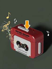 1个复古卡带钥匙扣 - 迷你复古磁带播放器吊坠，PVC材质音频主题新奇音乐盒钥匙扣，创意小礼物，非金属无镀层钥匙扣，女士礼物，圣诞袜礼物，爸爸礼物，男士圣诞袜礼物，教师礼物，姐妹礼物 - 彩色 - 查看 2