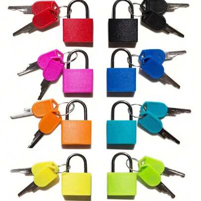 Bộ 4/1 ổ khóa mini kèm chìa khóa, thích hợp cho hành lý, ba lô, tủ đựng đồ tập gym, cặp tài liệu, trò chơi ghép cặp trong lớp học, v.v.