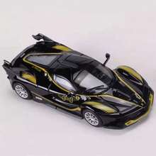 Burago Ferrari FXX-K Series 1/64 Scale Diecast Model Car - Black Replica Racing Car Toy With Iconic Branding, Alloy Body And Openable Hood, Collector's Gift (Ferrari Licensed)