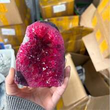 Grappes de cristal rouge naturel de haute qualité, un cristal occasionnel, sont le meilleur choix pour les familles, les parents et les amis, disponibles en tant qu'excellente collection de cristaux. - 500-700 g - Voir 4