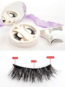 1 Paar magnetische Quantum Wimpernverlängerung, weich & natürlich gekräuselt, einfach anzulegen