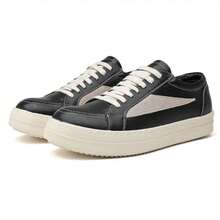 Men's New Arrival Niche Rick Owens Inspired Sneakers - Platform Elevated Vintage Versatile Athleisure Chic Shoe - 黑色 - 查看 1
