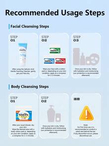 Salicylic Acid Facial Cleanser, Oil Control & Exfoliating, Gentle Cleansing, Non-Drying, Amino Acid Facial Wash Foam, Suitable For Both Men And Women