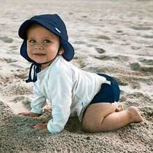 i play Children's Apparel Sombrero de natación con Solapa y protección Solar Gorro/Sombrero para Unisex bebé(Navy 9-18 Meses) - Multicolor - Ver 2
