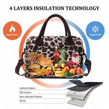 1pc Insulated Lunch Bag For Women,Lunch Tote Bag, Lunch Box Bag,Outdoor Picnic Insulated Bag,Student Thickened Cute Lunch Bag, Reusable Lunch Tote Bag, Portable Picnic Ice Bag For Work, Picnic, School Or Travel Lunch Box Bag School Supplies Stuff Accessories Bag For School School Accessories School Stuff For Traveling Waterproof Bag Insulated Lunch Bag Lunchbox - Beo - Xem 4