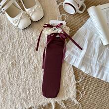 1 Pair Women's Multi-Color Lace Trim Bow Decor Knit Comfortable Soft Skin-Friendly Vintage Elegant Sweet Fashion Versatile Long Tube Socks, Suitable For Women All Year Round, Y2k - 彩色 - 查看 11