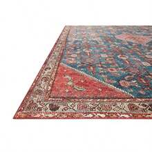 XCVB Loloi II - Colección Layla Tapete Decorativo 114cm x 69cm Color Marino/Arcilla Alfombra Estilo Vintage - 39x23Rectangular - Ver 3