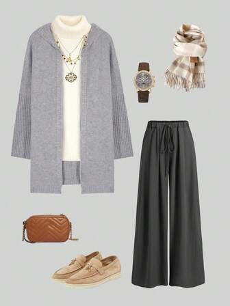 Women's Casual Comfortable Collegiate Simple Elegant Solid Color Knitted Button Up Hooded Cardigan, Suitable For Holiday, School, Office, Home, Daily, Travel, Airport Wear, Spring, Winter, Autumn