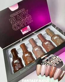 GAMA BLACK COFFE FANTASY NAILS / GEL SEMIPERMANENTE Esmalte para uñas . secado en lampara. - Marrón - Ver 4
