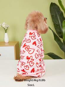 Conjunto de 1 peça de roupa confortável de poliéster para animais de estimação de quatro patas, ideal para animais de pequeno porte como cães e gatos, adequada para todas as estações do ano (não adequada para cães de grande porte). - Multicolorido - Ver 4