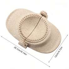 1个麦秸创意饺子模具，有大、中、小三种尺寸可选。厨房用品、厨房工具、饺子模具、饺子夹、饺子制作器、饺子模具、蛋糕模具 - 米色 - 查看 7