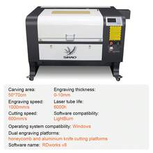 80W CO2 Laser Engraver, Laser Cutter Machine With 2-Way Pass Air Assist, Compatible With LightBurn, AutoCAD, Windows, Linux, For Wood Acrylic Fabric More - 80W - View 3