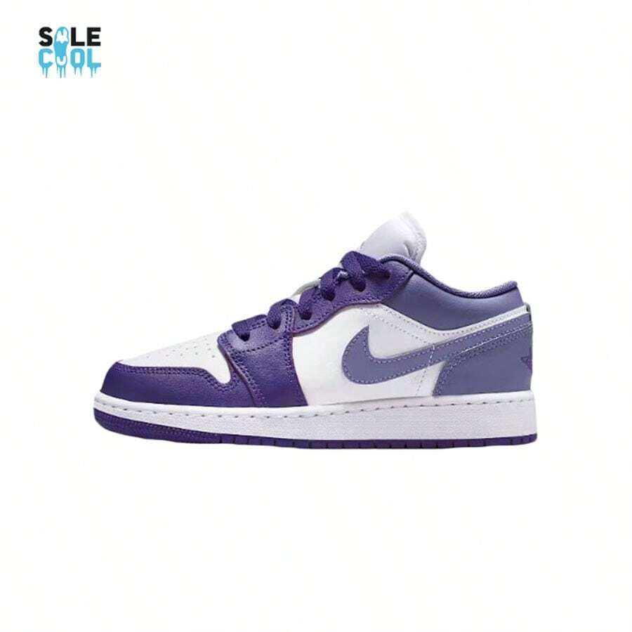 Air Jordan 1 Retro Low GS Court Purple White Sneaker Shoes 553560-551 Halloween - Màu tím - Xem 1