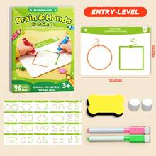 Creative Brain Development & Thinking Training For Kids, Improve Focus & Attention, Includes Random Color Chalkboard Eraser & Pen