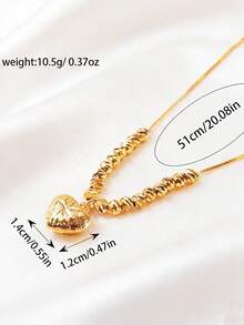 24 Karat Gold Blumen Anhänger Halskette mit 50 cm Wasserwellen Kette, hochwertige Luxus Schmuckzubehör, Accessoires für den Nationalfeiertag in Saudi-Arabien