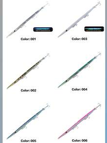 Mồi câu 10.04in/255mm, mồi câu cá hình kim chìm Bionic Needle, ném xa cho cá GT, cá ngừ, cá thu, 2 chế độ câu, dây thép không gỉ bền bỉ chống cắn, lưỡi câu ba ngạnh sắc bén diệt quái vật biển sâu cho câu cá trên thuyền. - Nhiều màu - Xem 4