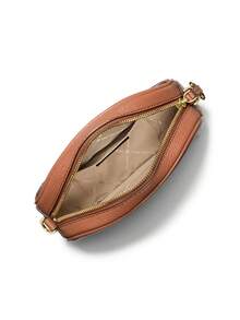 Michael Kors Jet Set Charm Small Logo Leather Crossbody Bag, Women's Multifunctional Camera Bag, Casual Zipper Shoulder Bag With Detachable Adjustable Strap, Elegant Crossbody Bag Suitable For Commuting, Dating, Christmas Gift And Other Occasions - Brown 2 - View 4