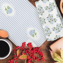 2Pcs Light Blue Hydrangea Flower Floral Print Kitchen Towels Bathroom,16x24 Inch Absorbent Waffle Kitchen Towels,Blue Hydrangea Floral Hand Towels For Bathroom Decor Gifts - 繡球花 - 查看 6