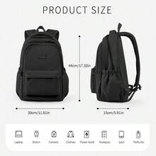 NEW Mochila para mujeres y hombresMochila de Viaje Causal Mochila Portatil para Universidad Daypack para escuela viajes oficina Mochila multifuncional negro - negro1 - Ver 2